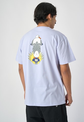 Cleptomanicx T-Shirt 'Scooter Gull' in Lila