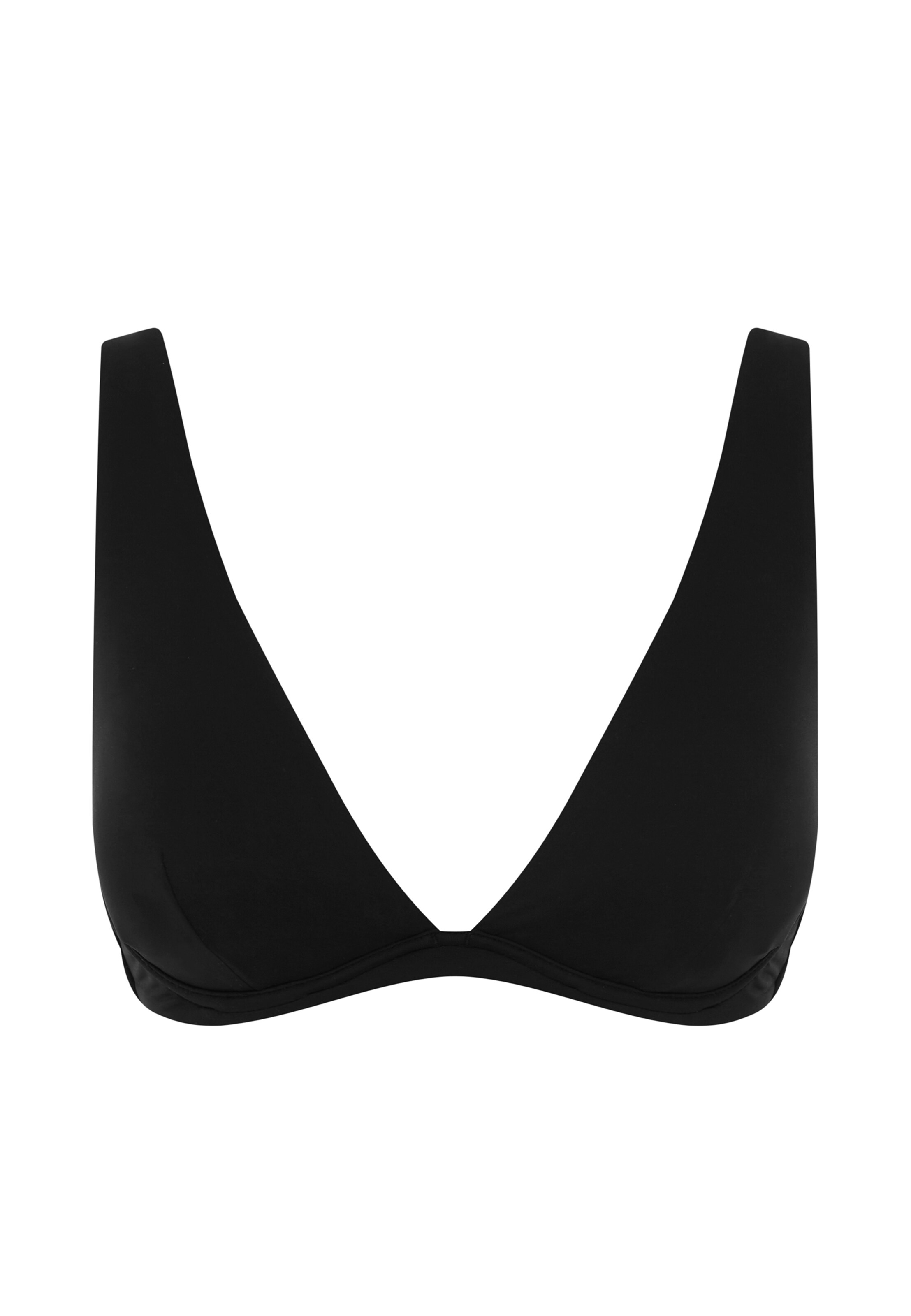 SEA LEVEL Triangel Bikinitop 'Longline Essentials' in Zwart: voorkant