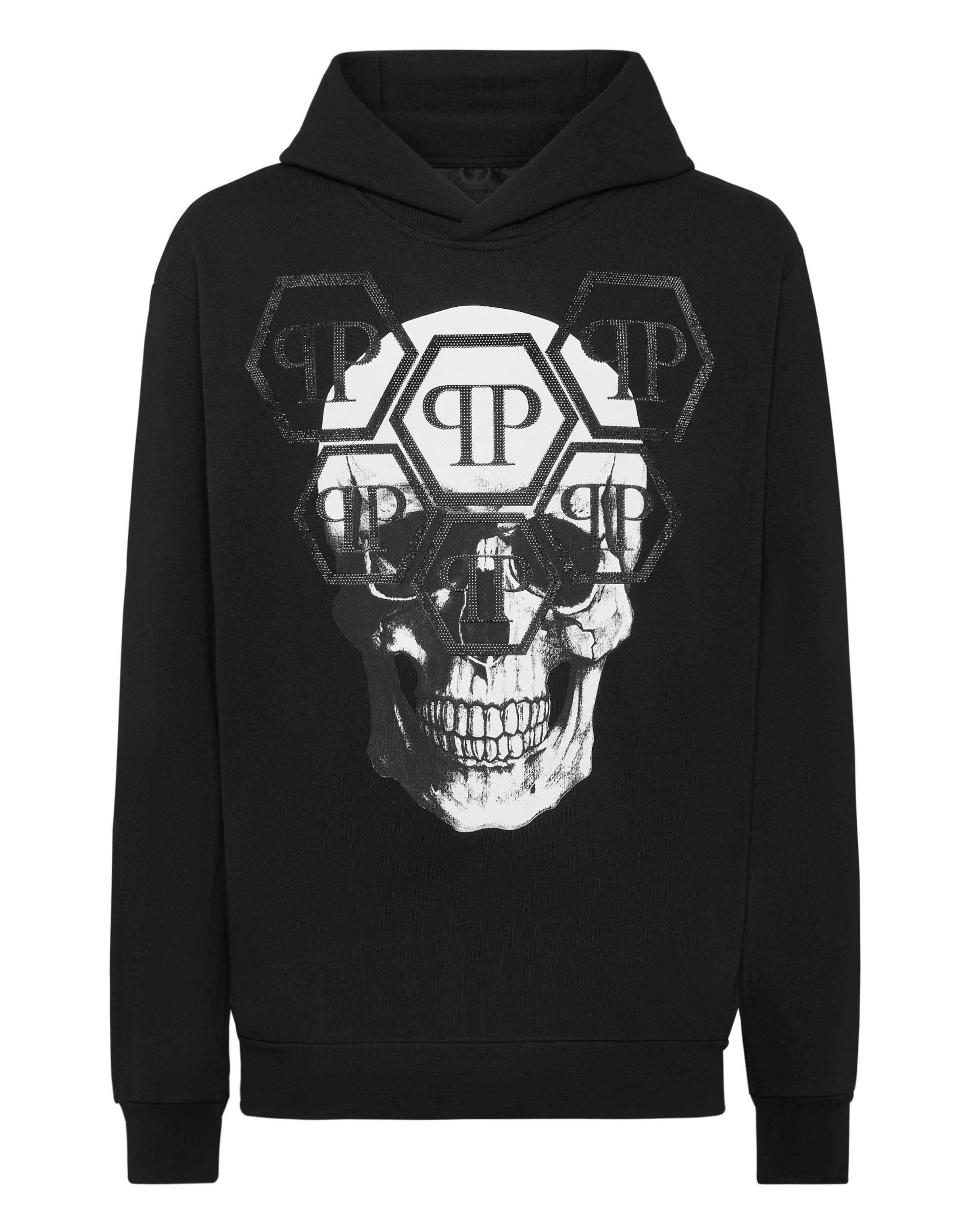 Philipp Plein - Sweatshirt 'Skull' em preto: frente
