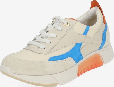 Sneaker bassa Paul Green di colore crema / azzurro / arancione, Visualizzazione prodotti