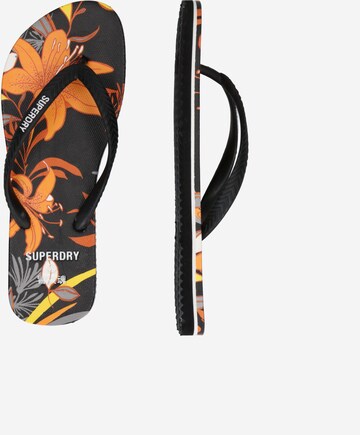 Superdry T-Bar Sandals in Black