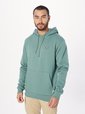 Iriedaily Sweatshirt 'Grin Cat' in Green: front