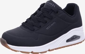 Scarpa stringata 'Sneaker Damen 73690 BLK Leder-Mix in schwarz' di SKECHERS in nero: frontale