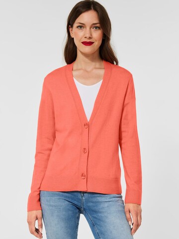 STREET ONE Knit Cardigan in Orange: front