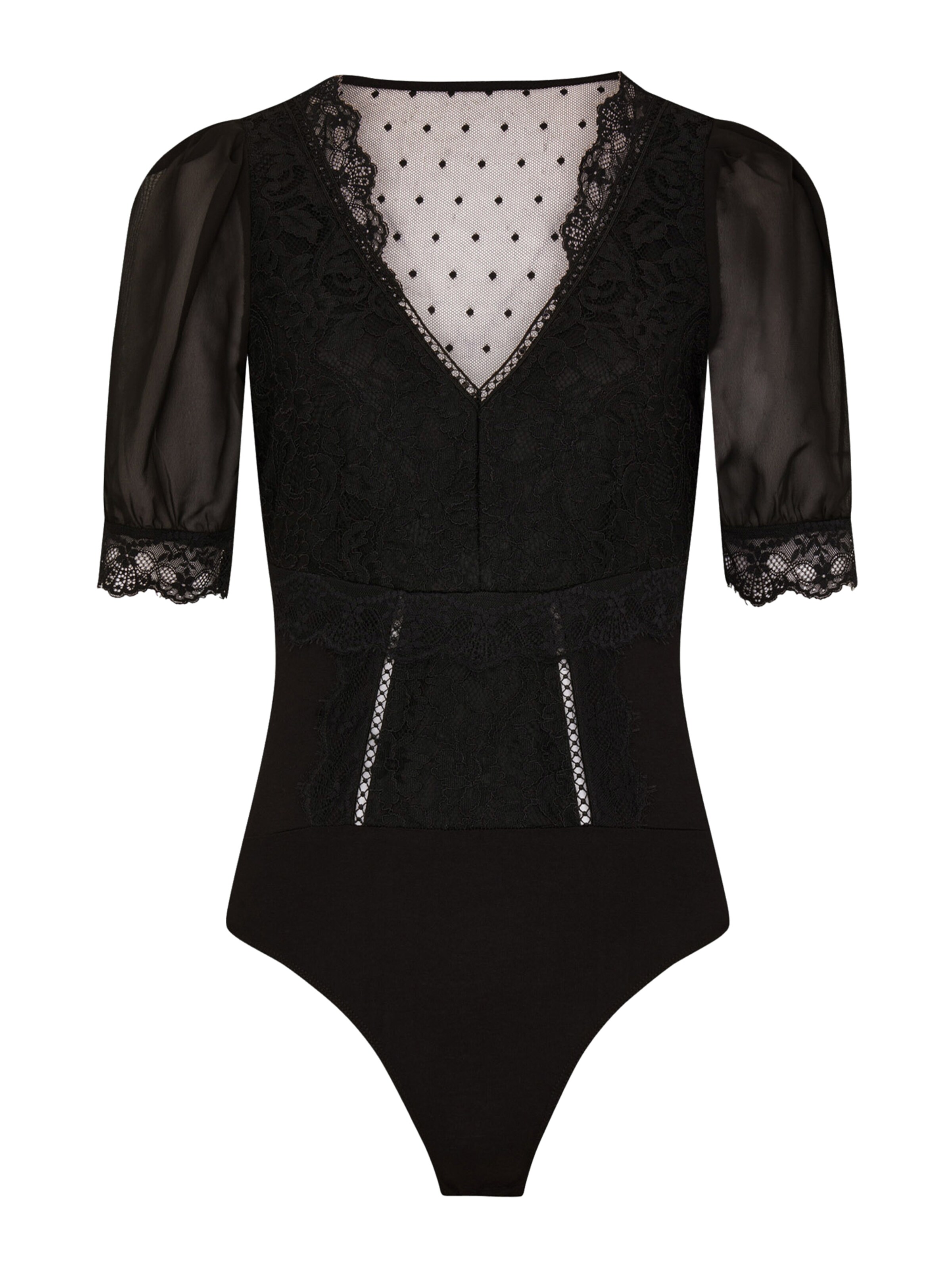 Body a maglietta di Morgan in nero: frontale