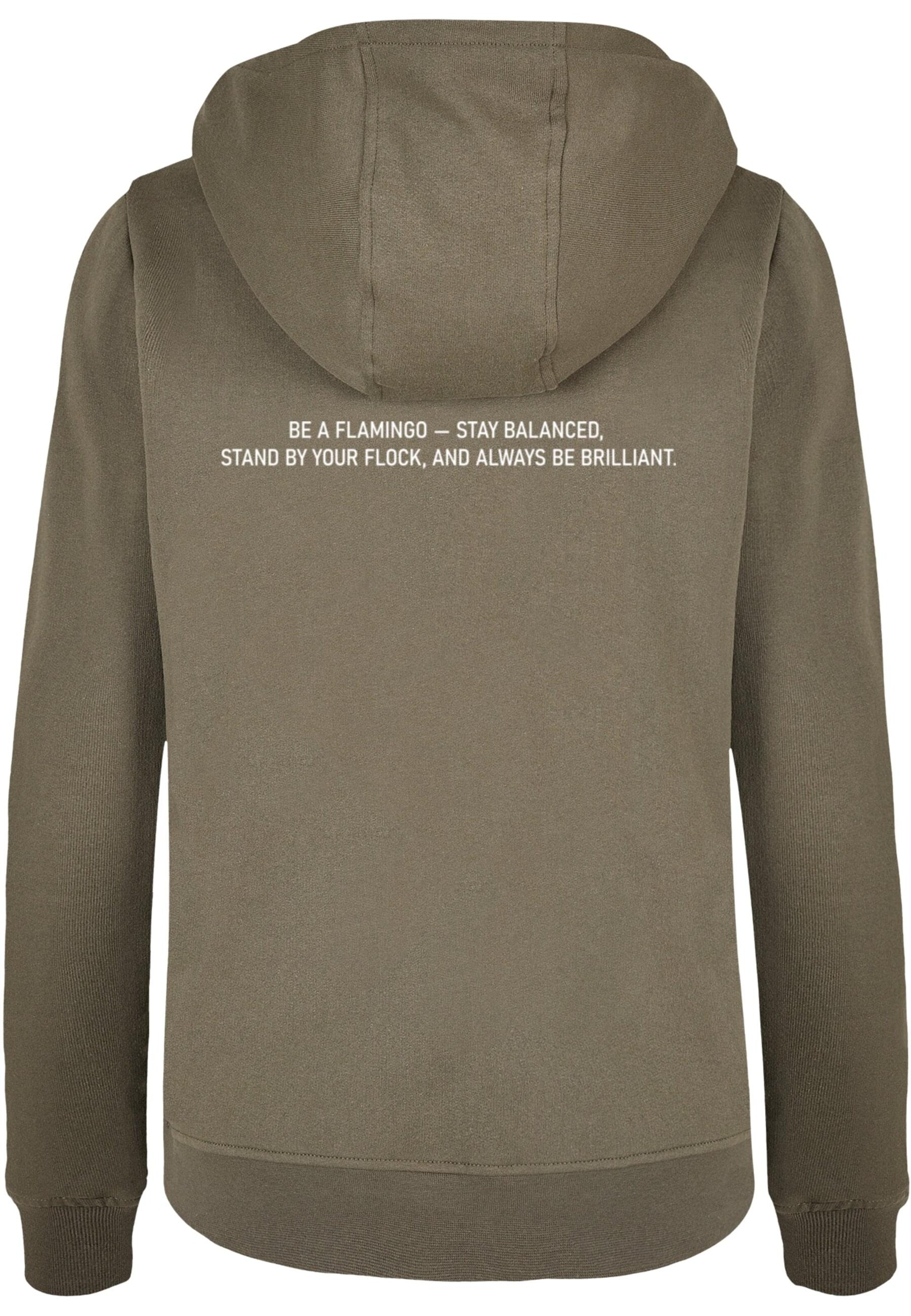 Merchcode Sweatshirt 'Flamingo' in Grün