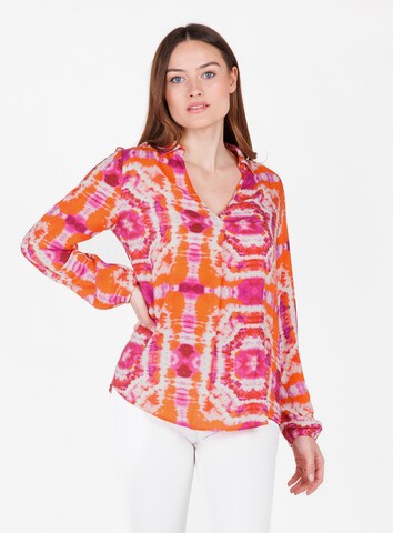 Key Largo Bluse 'TRANCE' i orange: forside