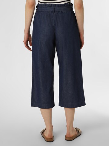 Marie Lund Wide leg Pleat-front trousers in Blue