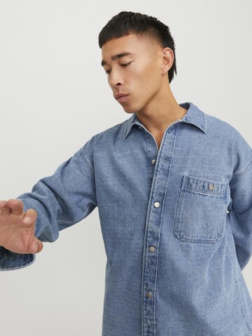 JACK & JONES Comfort fit Koszula 'JORSantorini' w kolorze niebieski