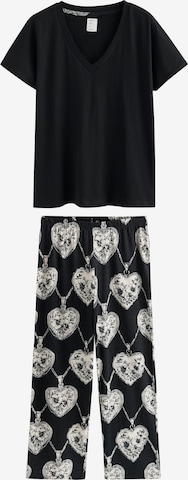 NextPidžama - crna boja: prednji dio