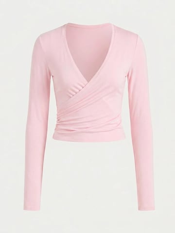 YO-GAYA Bolero 'Ballet Wrap Bolero' in Roze: voorkant