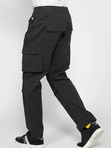 KOROSHI Regular Cargohose in Schwarz