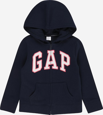 GAP - Sudadera con cremallera en azul: frente