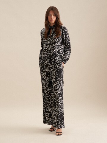 SEIDENSTICKER Regular Broek 'The Statement Prints' in Zwart