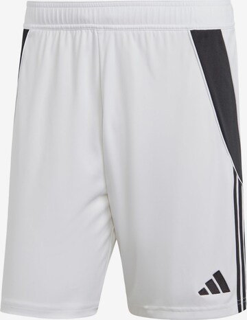 ADIDAS PERFORMANCE Regular Workout Pants 'Tiro 24' in White: front
