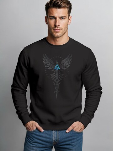 Neverless Sweatshirt 'Odin Rabe' in Black