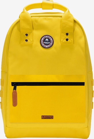 Cabaia Backpack 'Old School' in Yellow: front