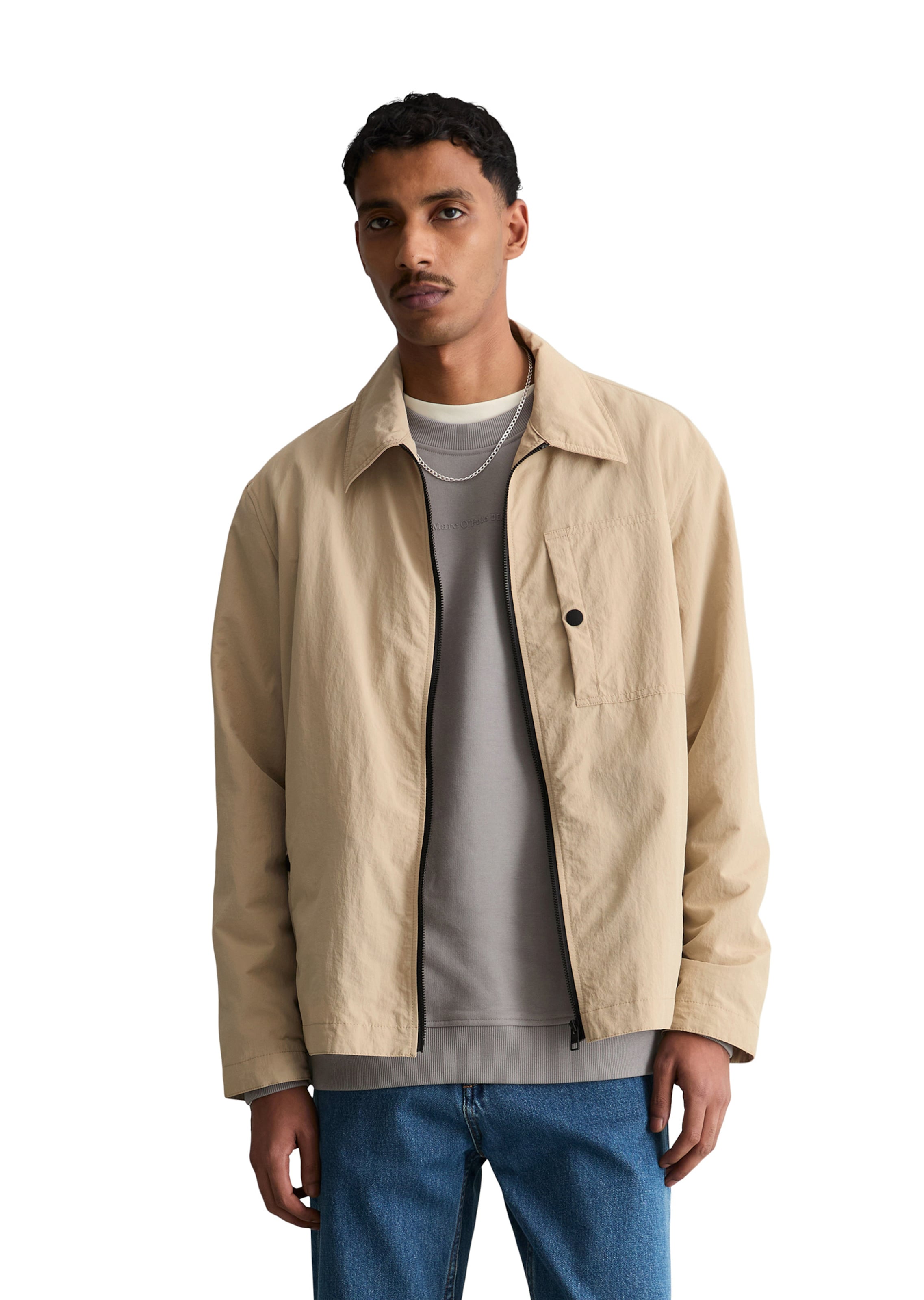 Marc O'Polo DENIM Tussenjas in Beige: voorkant