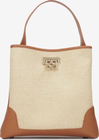 Borsa a mano di Kazar in beige: frontale