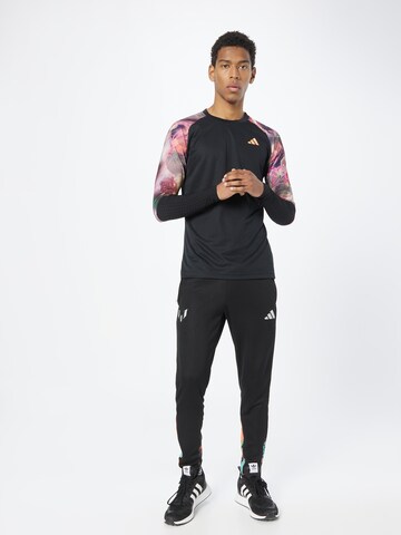 ADIDAS PERFORMANCE Slim fit Workout Pants 'Messi ' in Black