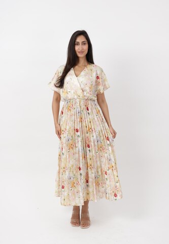Elara Dress in Beige: front