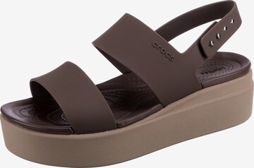 Crocs Sandals 'Brooklyn' in Brown: front