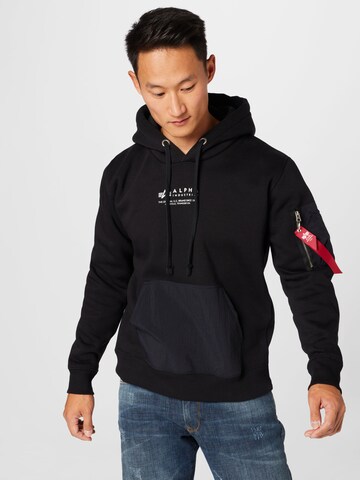 ALPHA INDUSTRIES Sweatshirt i svart: forside