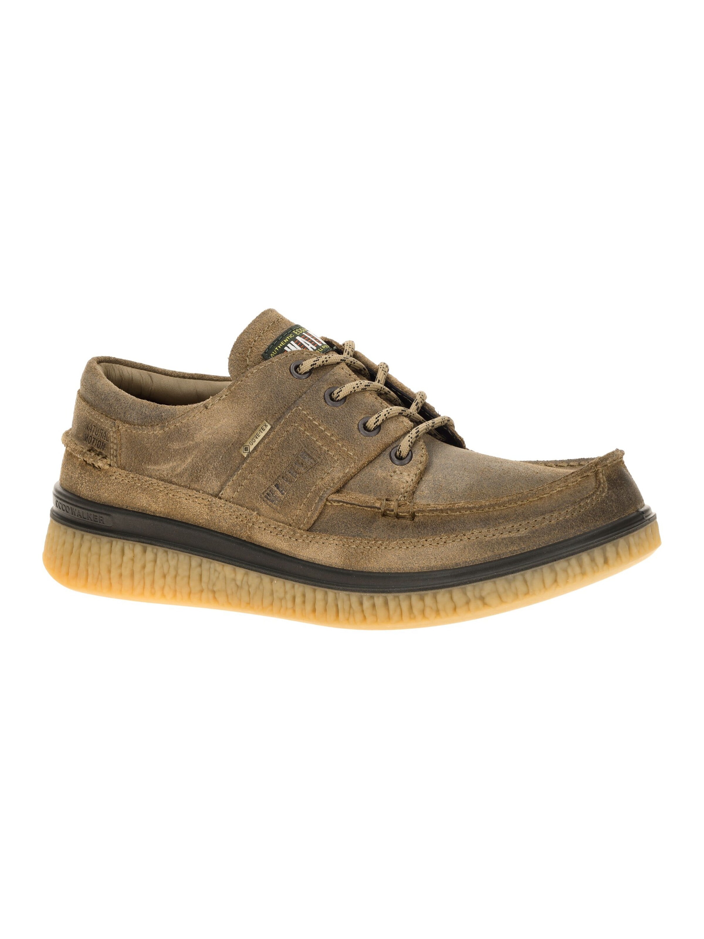 ECCO Lace-Up Shoes 'Ecco Walker Schuhe braun Mokassin GORE-TEX 571124' in Brown: front