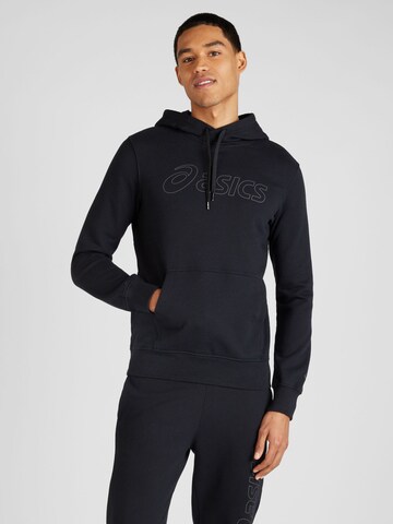 ASICS Athletic Sweatshirt in Black: front