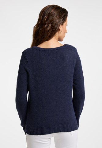 Pullover di faina in blu