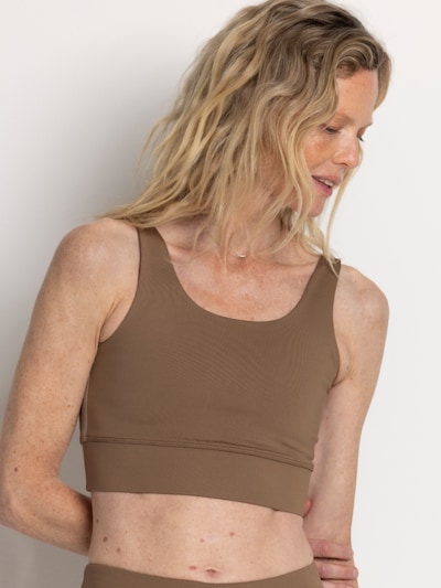 Hey Honey Sport-BH 'Unicolor' in hellbraun, Produktansicht