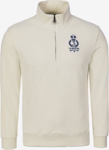 Pullover ' MBF600 ' di La Martina in beige: frontale