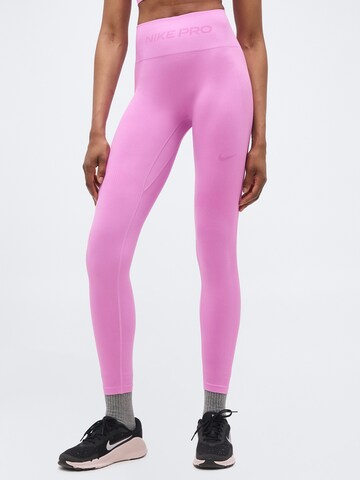 NIKE Skinny Sporthose in Pink: Vorderseite
