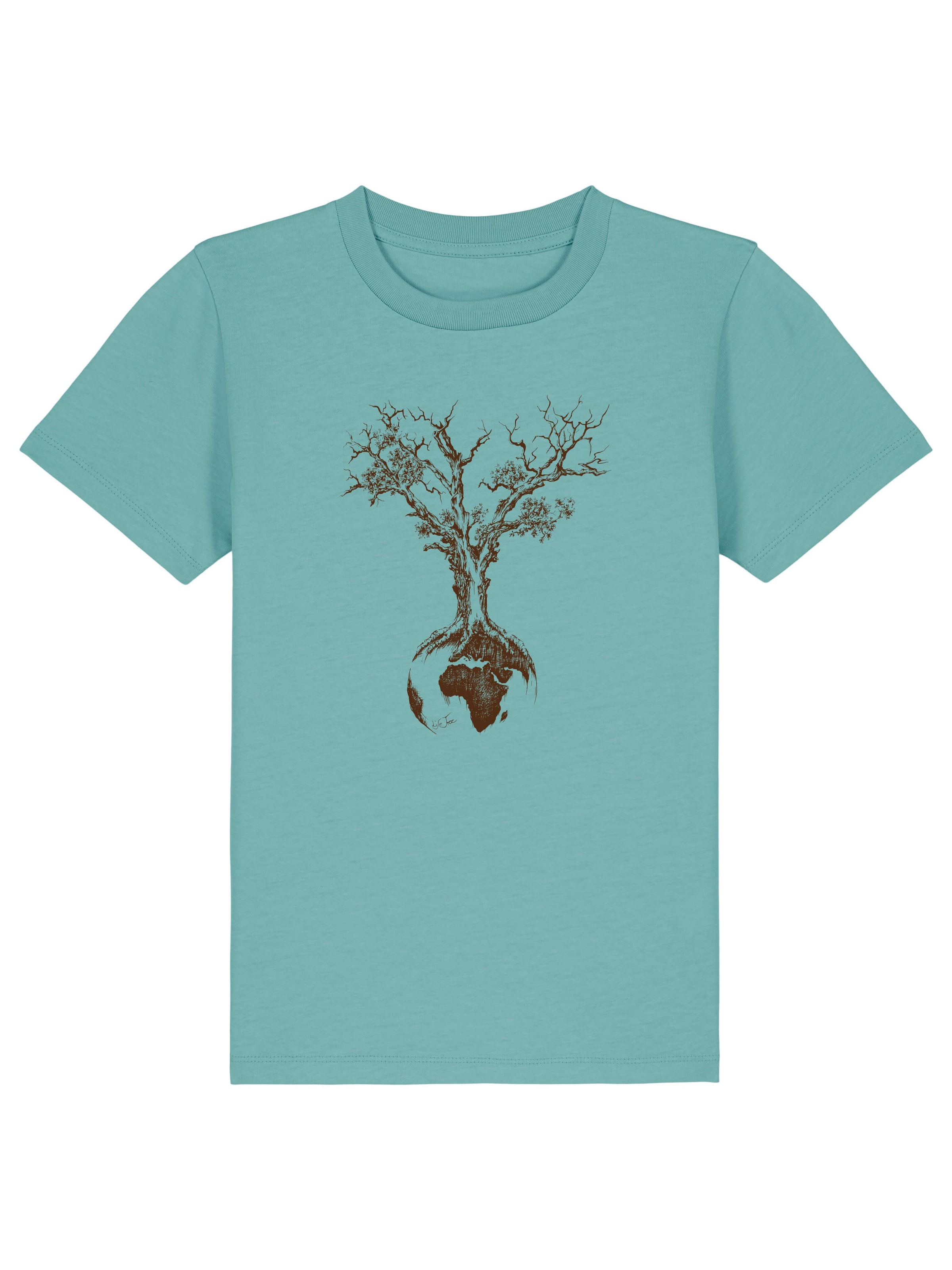 Life-Tree Shirt 'Weltenbaum' in Blue: front
