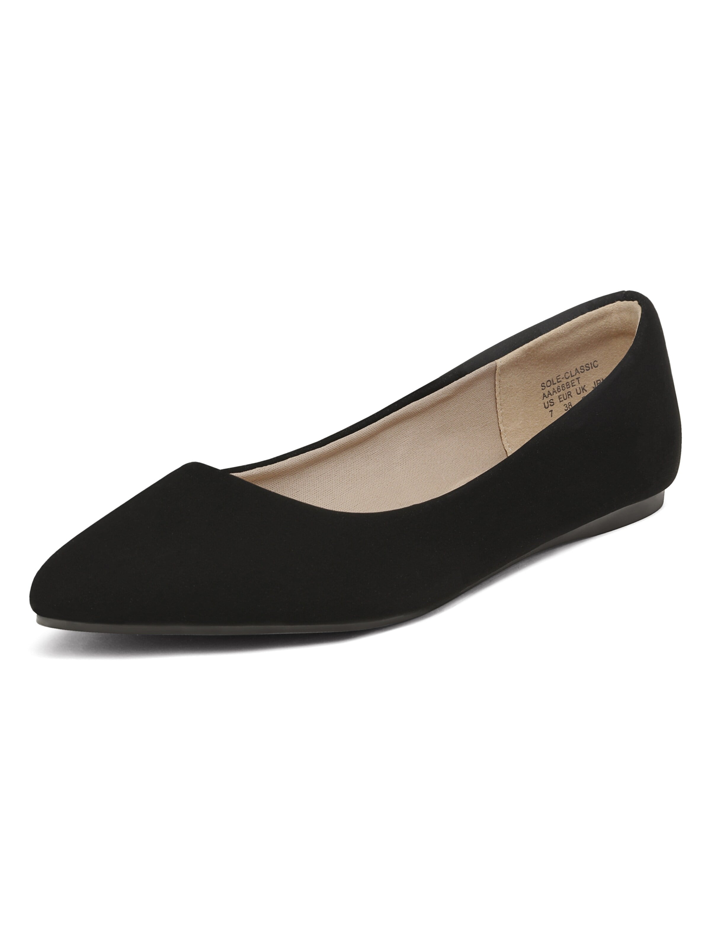 Dream Pairs Ballerina in Zwart: voorkant
