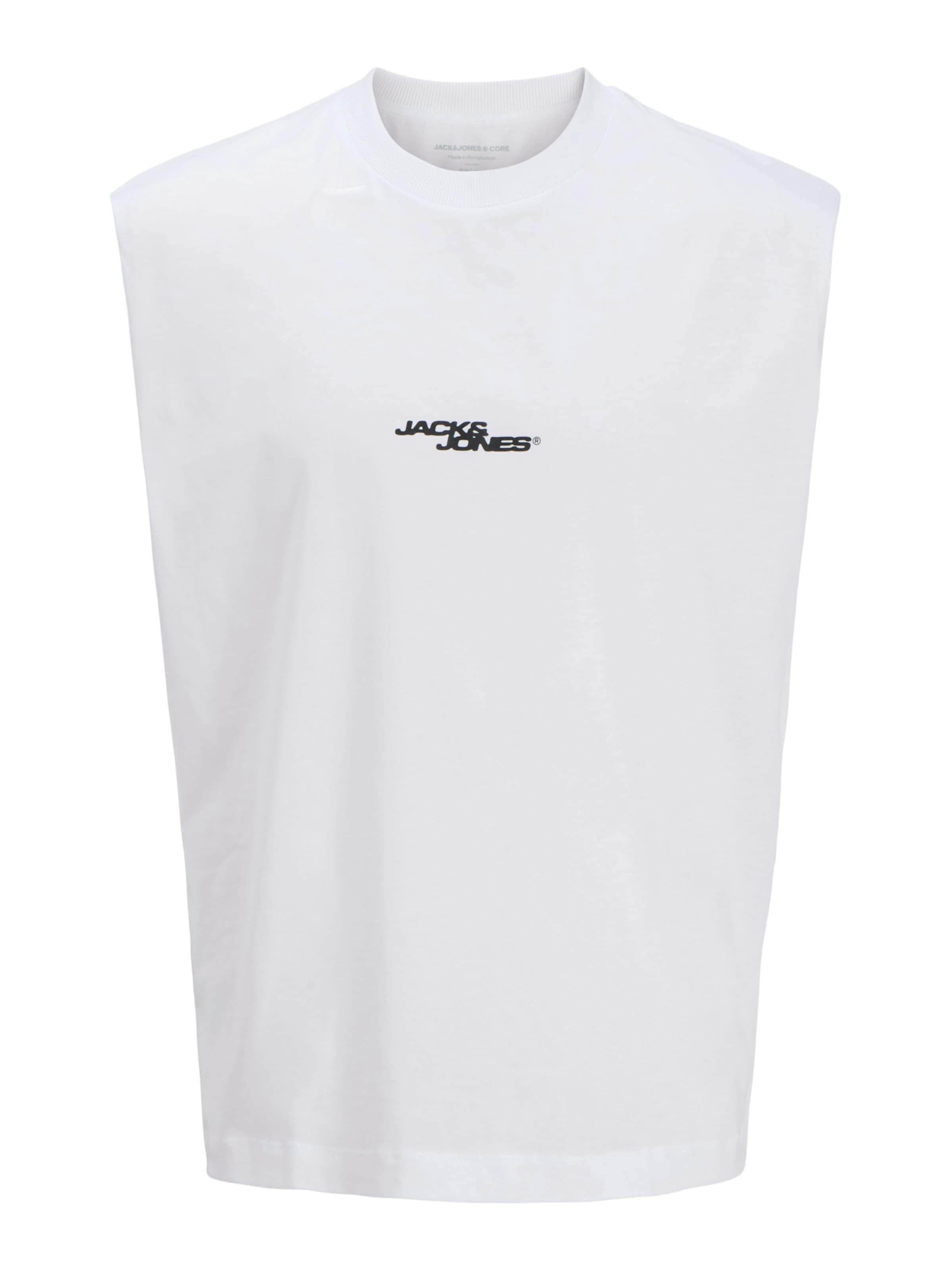 Jack & Jones Junior T-shirt 'JCOSAGO' i vit: framsida