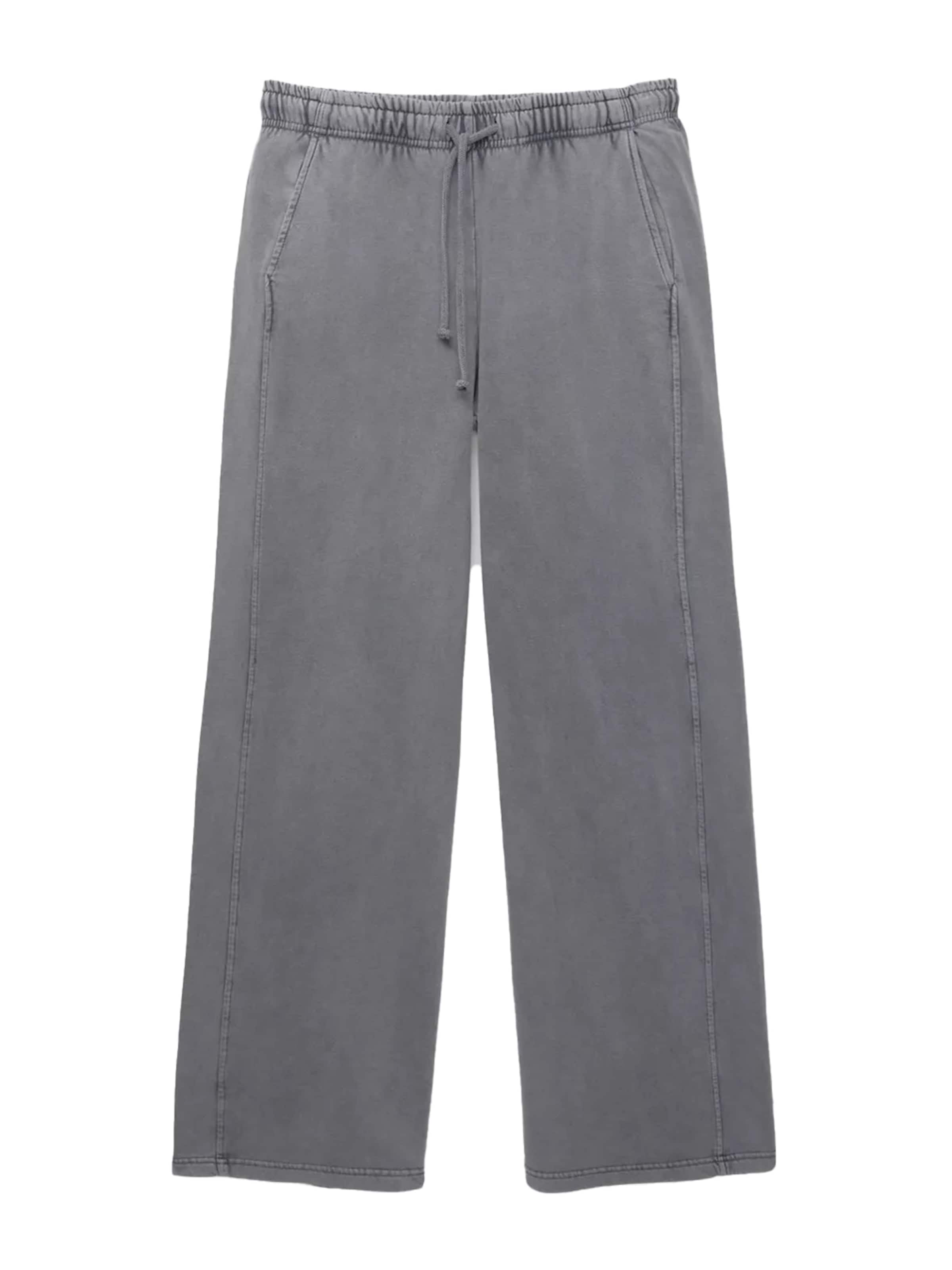 Pull&Bear Wide Leg Hose in Grau: Vorderseite