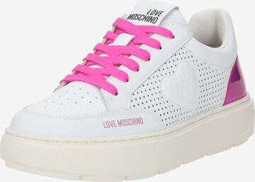 Baskets basses 'BOLD LOVE' Love Moschino en blanc : devant