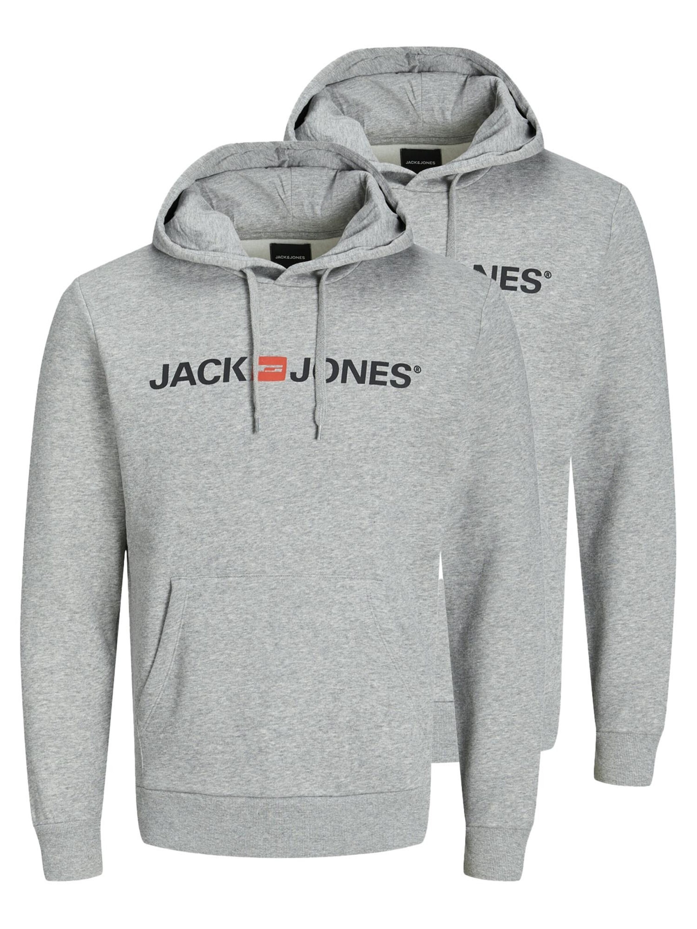 JACK & JONES Sweatshirt 'Corp'‌‌‌‌‌ in Grau: Vorderseite