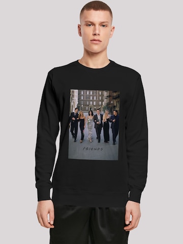 F4NT4STIC Sweatshirt 'Friends Champagne And Flowers' in Black: front
