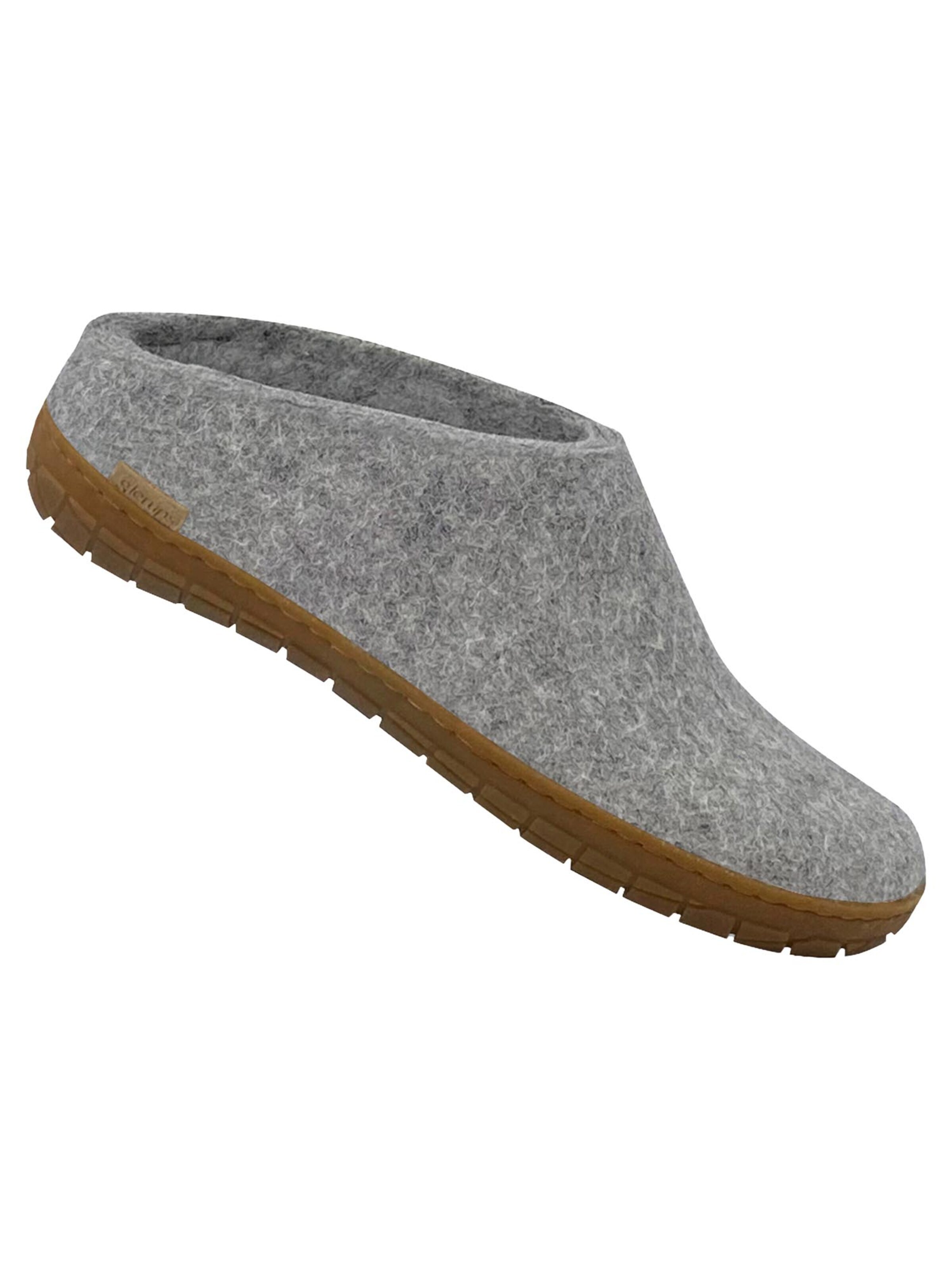Glerups Slipper 'Kautschuksohle' in Grey