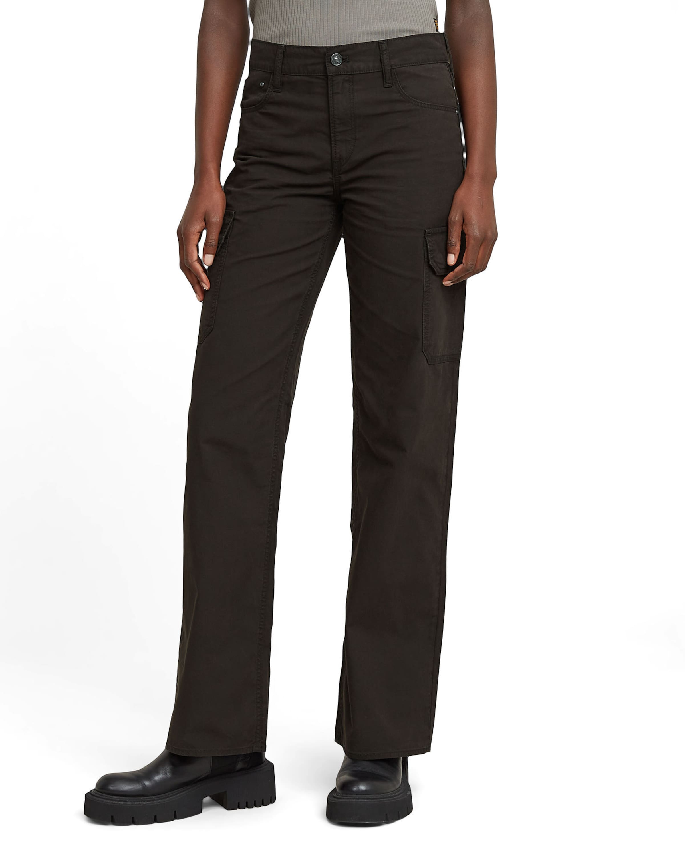 G-STAR Avar lõige Klapptaskutega püksid 'Judee', värv must: eest vaates