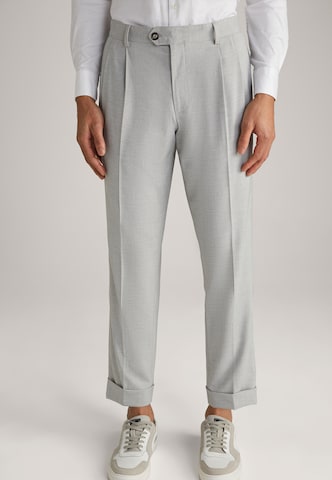 JOOP! Regular Pleat-Front Pants 'Randar' in Grey: front