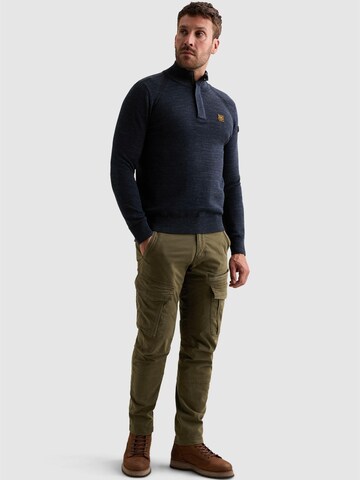 PME Legend Tröja 'Pullover with half-zip and raglan sleeves' i blå