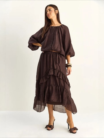 Chemisier Bianco Lucci en marron