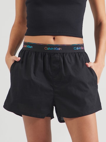 Calvin Klein UnderwearPidžama hlače - crna boja: prednji dio