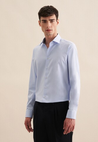 SEIDENSTICKER Slim Fit Hemd 'Smart Performance' in Blau: Vorderseite