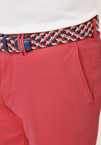 REDPOINT Slim fit Chino Pants 'Surrey' in Red