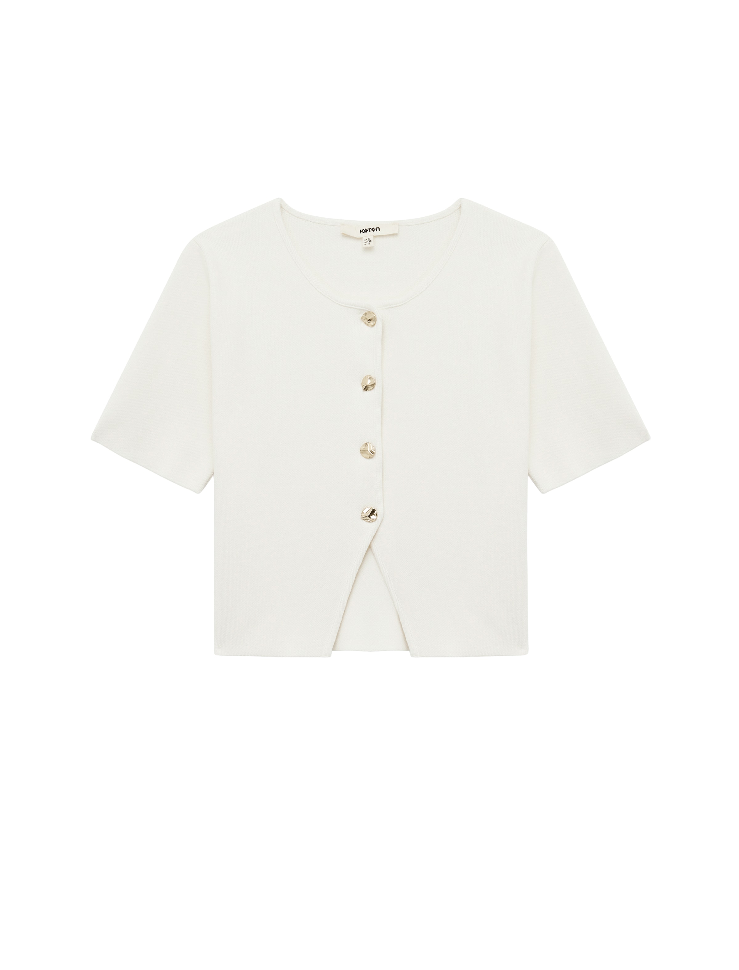 Koton Gebreid vest in Beige: voorkant