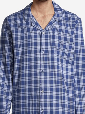 SEIDENSTICKER Pyjama lang 'Flanell' in Blauw